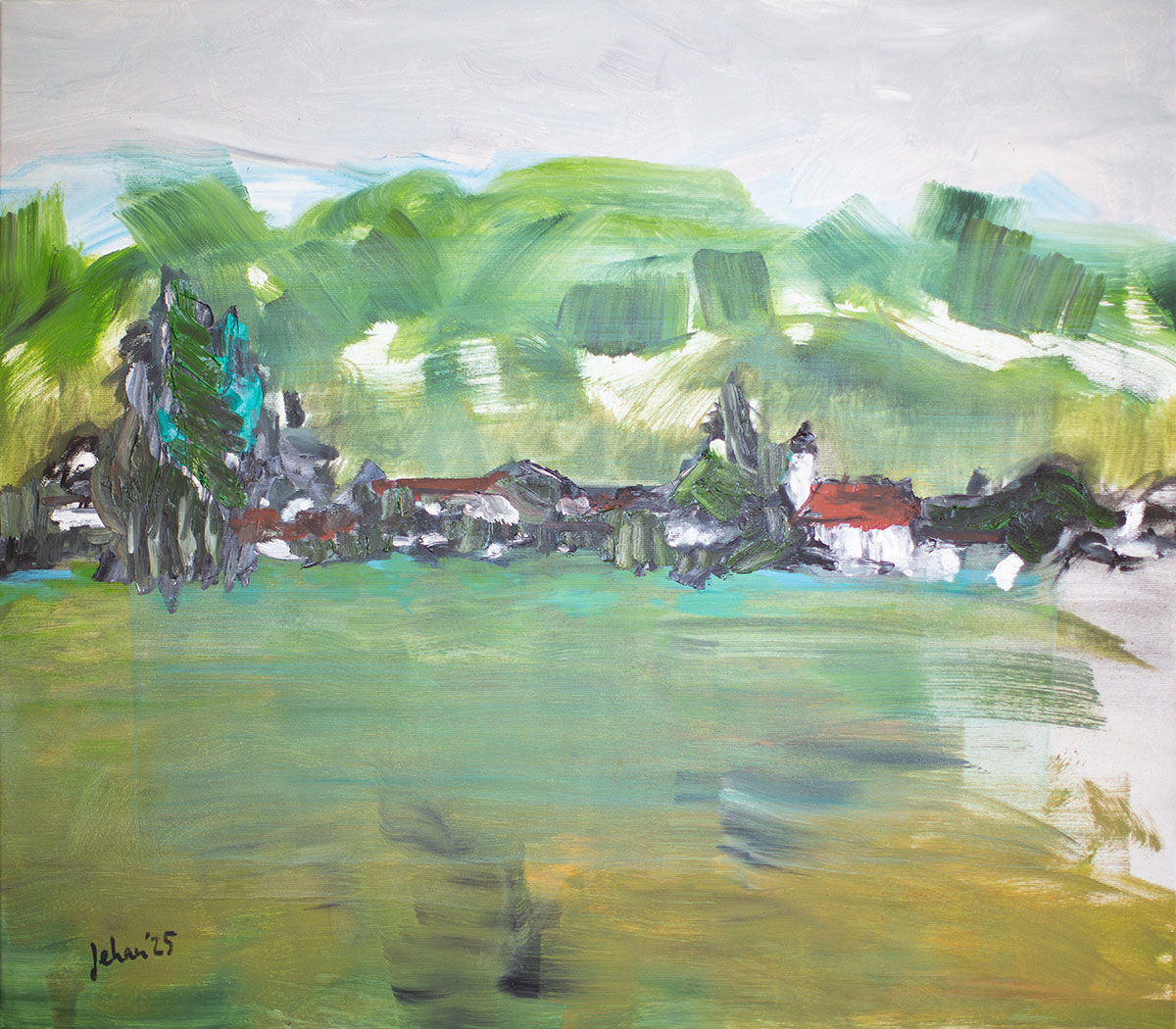 JEHAN - Walchensee I, Öl auf Leinwand, 70x80cm