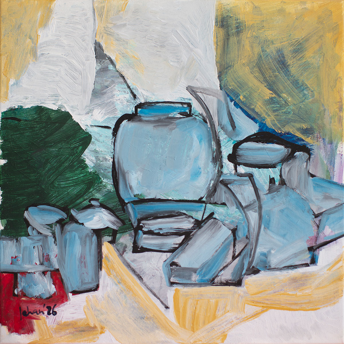 JEHAN - Bagatelle E, Öl auf Leinwand, 40x40cm